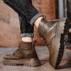 Frühling und Herbst High Top Cowboy Stiefel Neue Schnürer Herren Casual Leder Marke Weich besohlte Wüstenstiefel Rutschfeste Herren Knöchel Botas