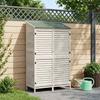Garden Shed White 106 x 56 x 176.5 cm Solid Spruce Wood