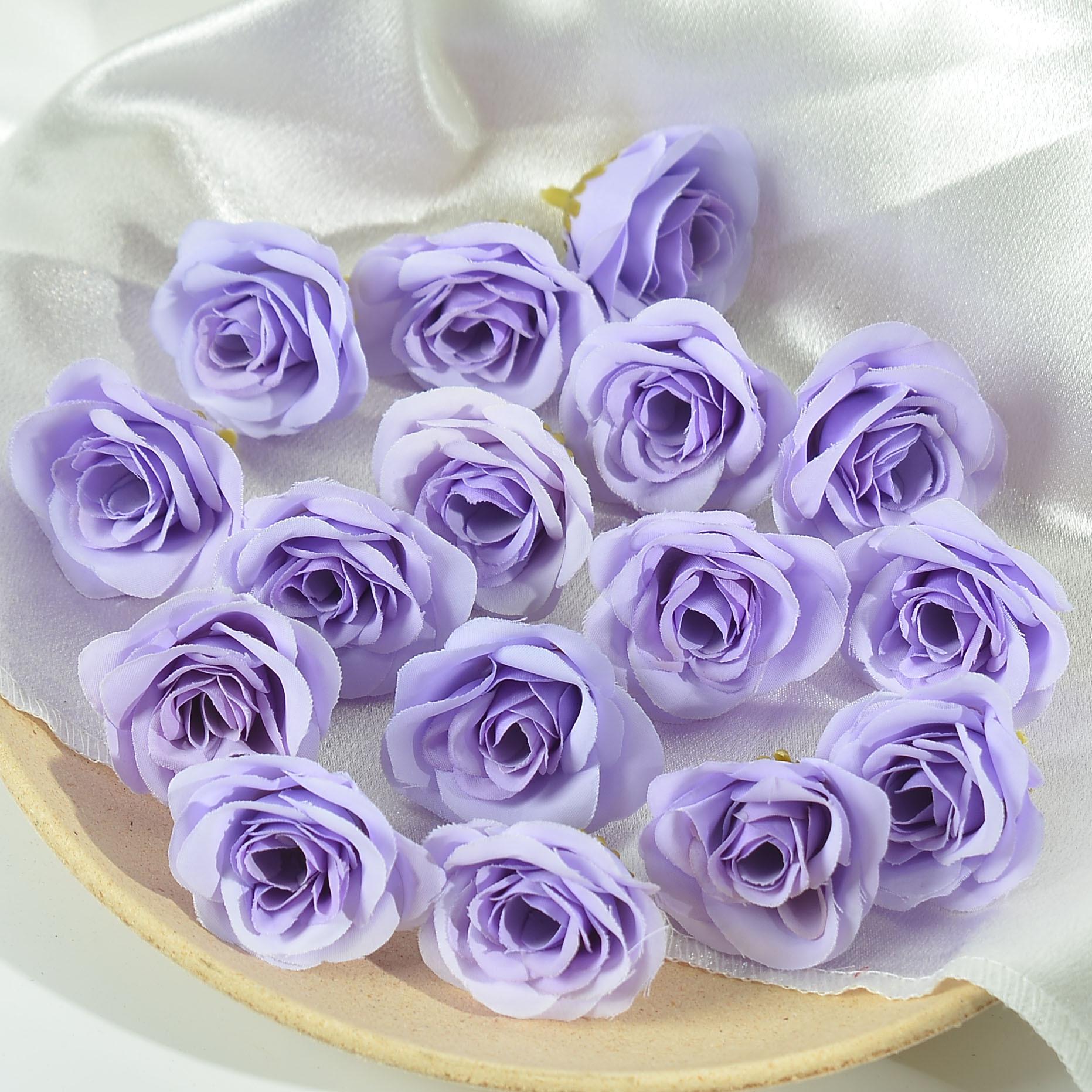 

Искусственные головки роз для самостоятельного изготовления свадебного декора, подарочных коробок, одежды, венков и шелковых цветочных композиций