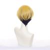 LVMEY Anime Cosplay Character Disguise Cosplay Cosplay Comic Market Cultural School with Wig Net Wig, Gold/Black Short, Heat-Resistant, Wig, Wig,