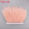 10Meters Ostrich Feathers On Ribbon On Tape 10-15Cm 4-6" Feather Trim Boa For Clothes Sewing White Fringe Dress Skirt Decor Diy
