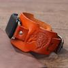 Vintage Leather Bracelet for Apple Watch Strap 46mm 49mm 45mm 44mm 42/41/40 Wolf Totem Correa Iwatch Series Ultra 3/11/10/9 Band