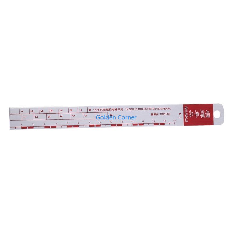 E15D Steel Easy to Operate Paint Ruler Suitable for Cars Paint Tool Black/R-ed
