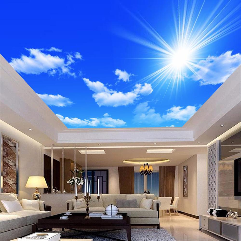 

Ceiling Wallpaper Blue Sky White Clouds Wall Mural Home Decor Ceiling Wall Stickers 200 cm(W) x 140 cm(H)