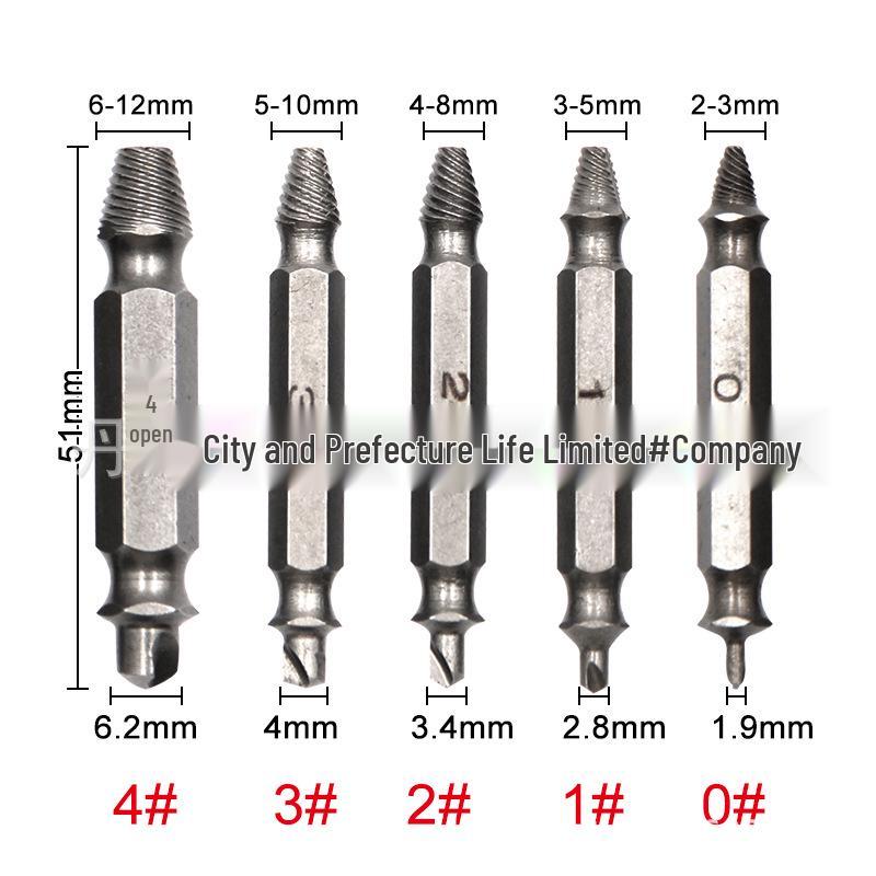 High-Speed Steel Double-Head Screw Extractor & S2 Screwdriver Set