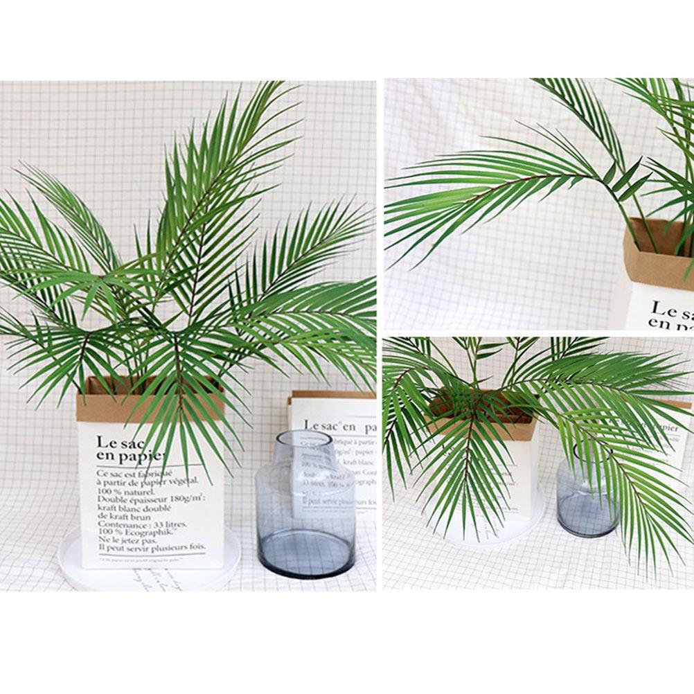 1Pcs Realistic Plastic Palm Leaves Simulation Green Plant Decor for Wedding Photography Home Office Rustic Decor Plant Photo