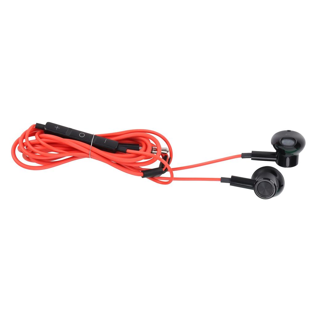 ME530 Wired Earphone 3.5mm Heavy Bass Earbuds with Volume Control for Android PhonesRed
