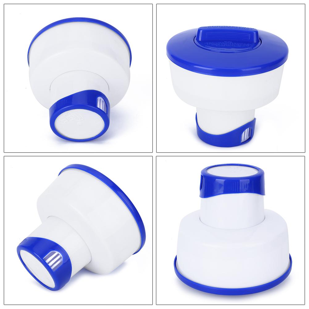 PVC Strong Structure 8 Inch Folding Swimming Pool Chemical Floating Automatic Cleaning Dispenser Spa Accessory