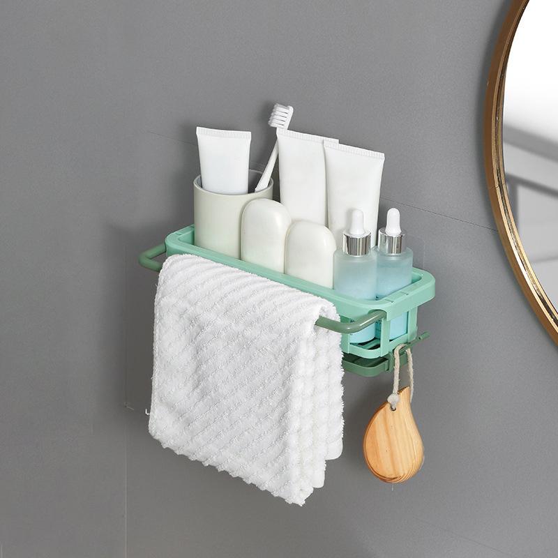Kitchen Sponge Sink Holder Punch-Free Dish Drain Rack Storage Shelf Bathroom Shelves Hanging Rack Organizer Accessories