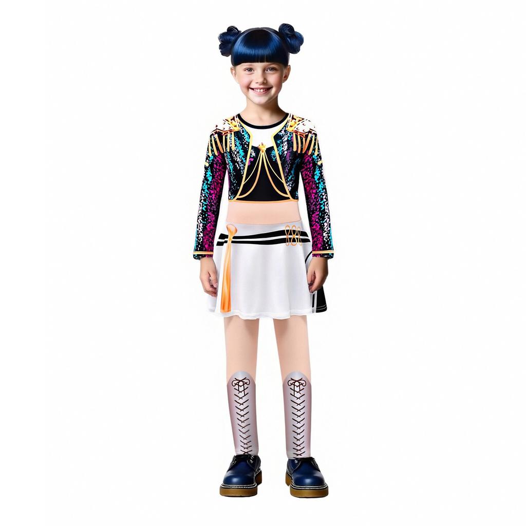 Children's Fun Printed Half Body Skirt Pants And Jumpsuit