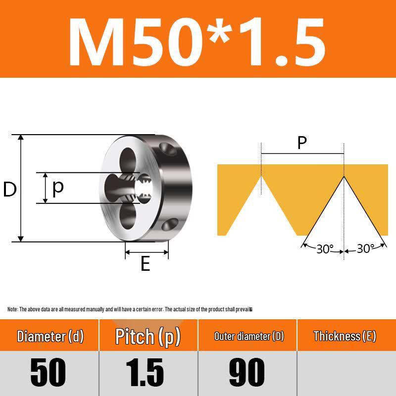 YIJIEKAI Manual Fine Thread Round Die