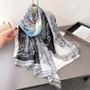 Retro Cashew Nut Simulation Silk New Silk Satin Fashion Sunscreen Spring And Summer Style Silk Scarf Long Scarf Shawl Versatile Headscarf Scarf