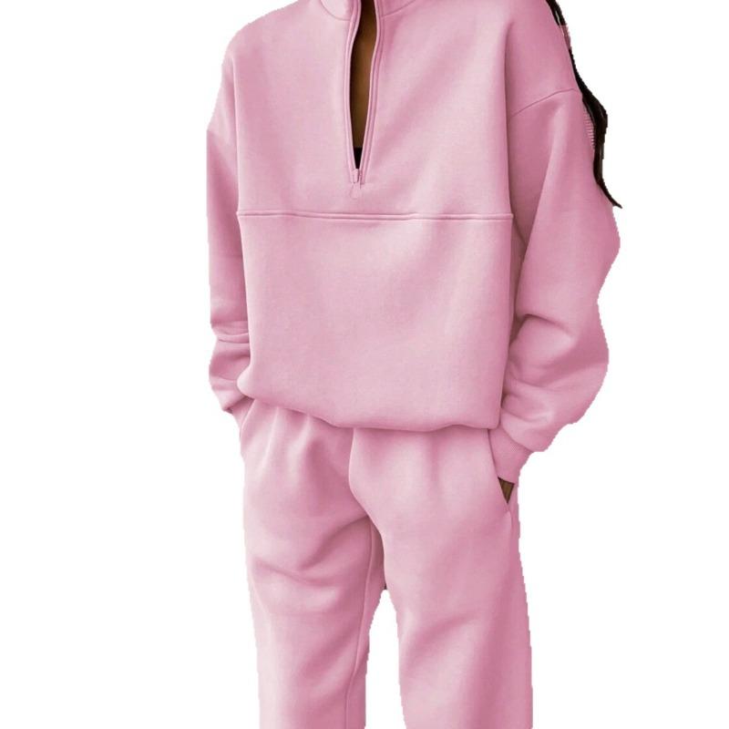 New Arrival Versatile Casual and Stylish Women's Thick-Knit Long-Sleeve Hoodie and Pants Two-Piece Set
