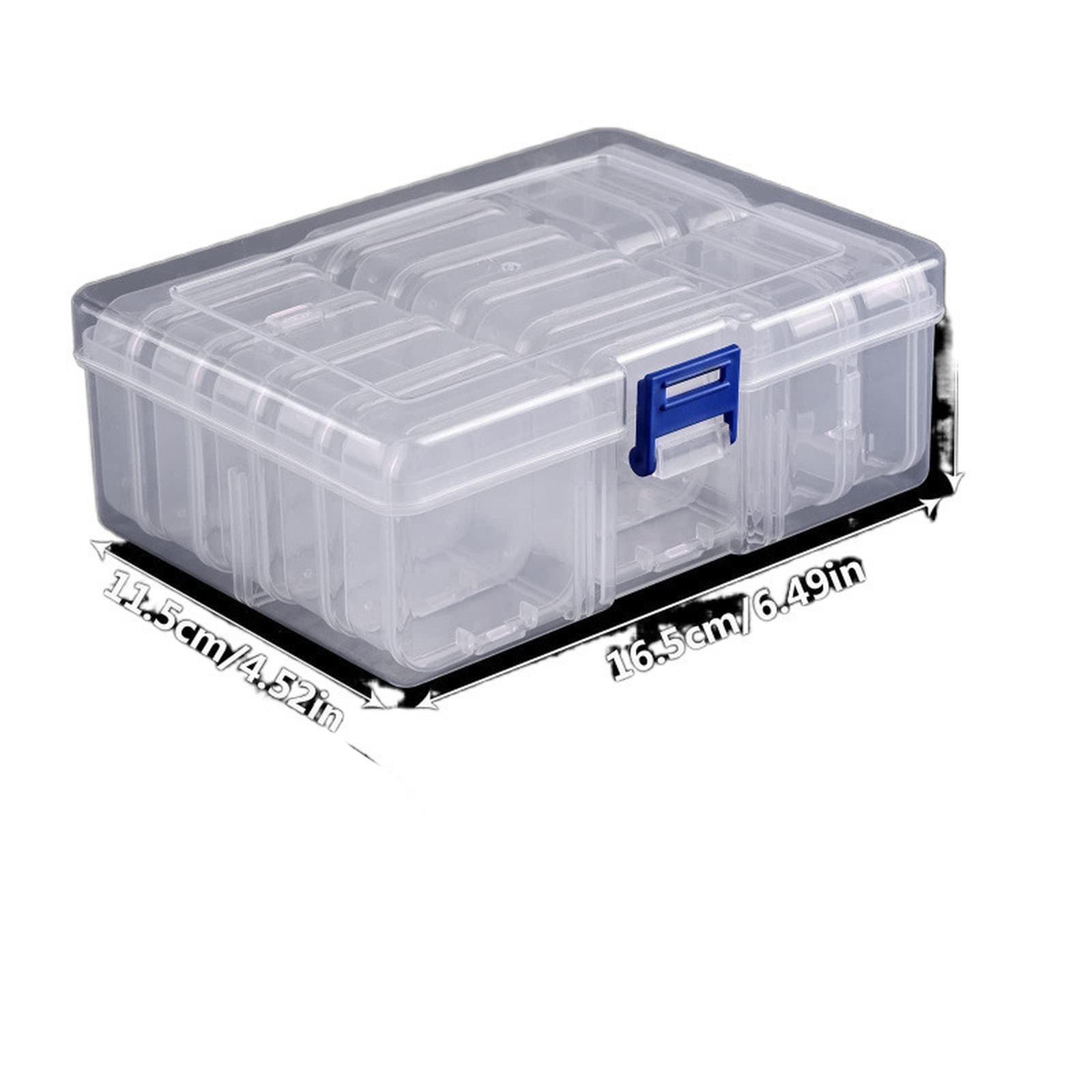 

Plastic Storage Box with Multiple Compartments Transparent Organizer Box for Beads Accessories Jewelry Crafts and Small Parts Storage one size