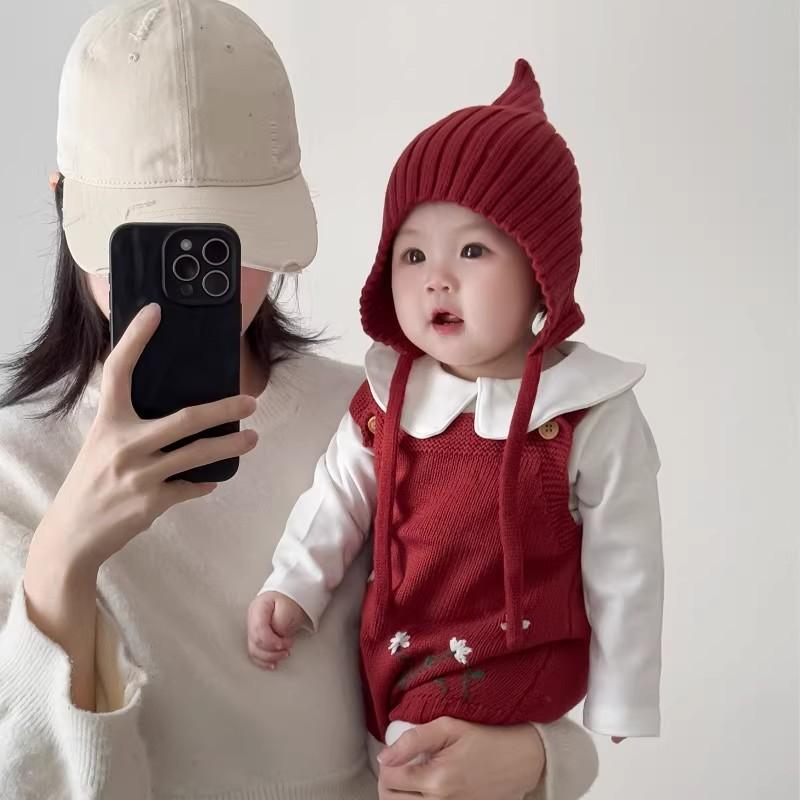 Children'S Hat Winter Women'S And Men'S Baby Knitted Hat Warm Tip Hat Baby Ear Protection Knitted Photography Props