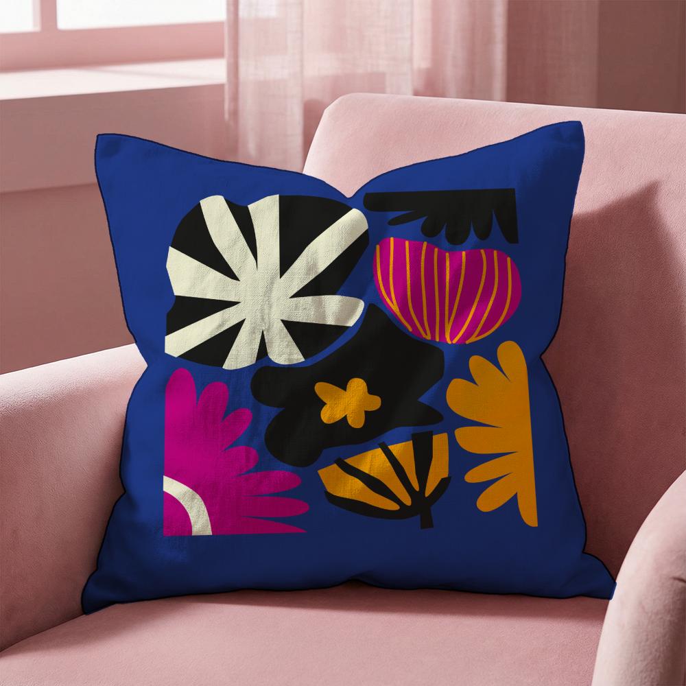 Plants and Flowers Cushion Cover Multi-Scene Pillow Cover for Home & Car - Reversible, Soft & Durable for Daily Use