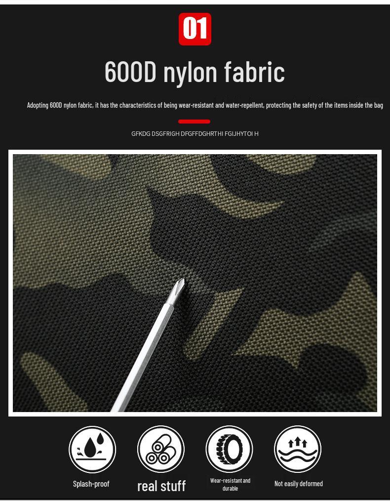 Taktischer Tarn-Multifunktions-Angelrucksack: Outdoor Hüft-, Brust- und Rutentasche mit großem Fassungsvermögen