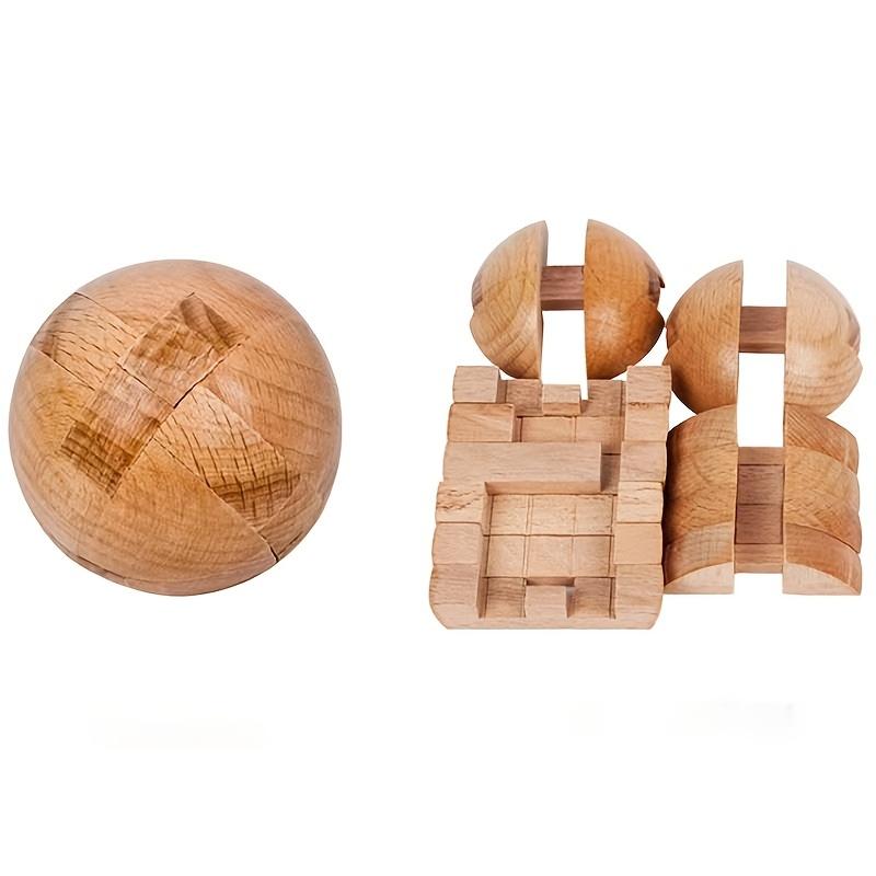 Wooden puzzle balls home decorations for Halloween Christmas and Thanksgiving gifts cultivating problem-solving skills