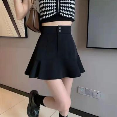 2026 Plus Size Fishtail High Waist A-line Mini Skirt for Women