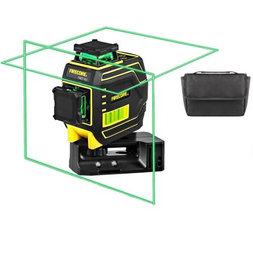 Firecore Laser Level, 2x360 Full-Line Green Laser Level, F92T-XG, Full-Line Projection Model, Level with Magnetic Base, Automatic Correction, IP65 Du
