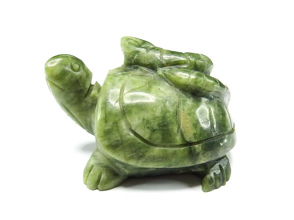 Hand-Carved Natural Serpentine Stone Basalt Bug (Sekigai Basalt Bug) - Traveler's Amulet, Lucky Charm, Feng Shui Item (Hand-Carved Basalt Bug)