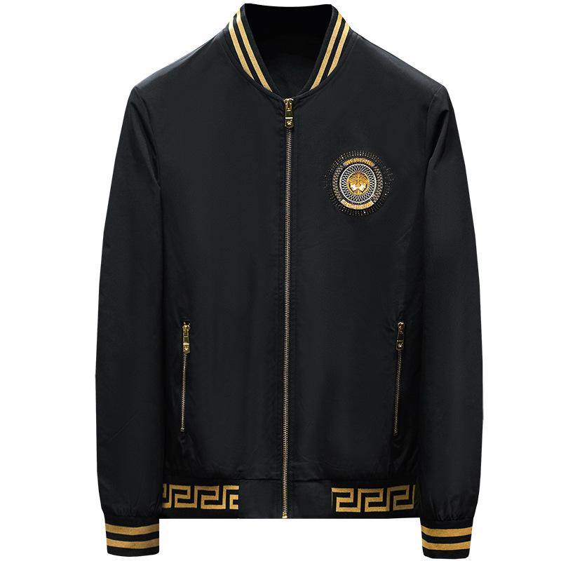 Men's Korean Slim Fit Stand-Up Collar Streetwear Jacket - Autumn Scottish Linen Style