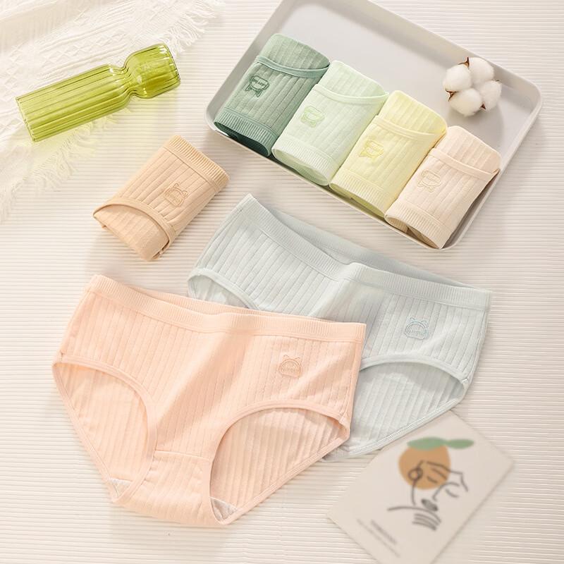 Qianfeili Women s Cotton Mid-Waist Briefs (7-Pack) M