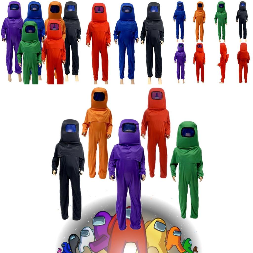Disfraces Cosplay de Among Us para Niños 3 Piezas Trajes para Fiesta de Halloween Show Mono