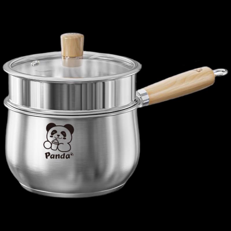

Lilang Stainless Steel Non-Stick Milk Pot with Steamer