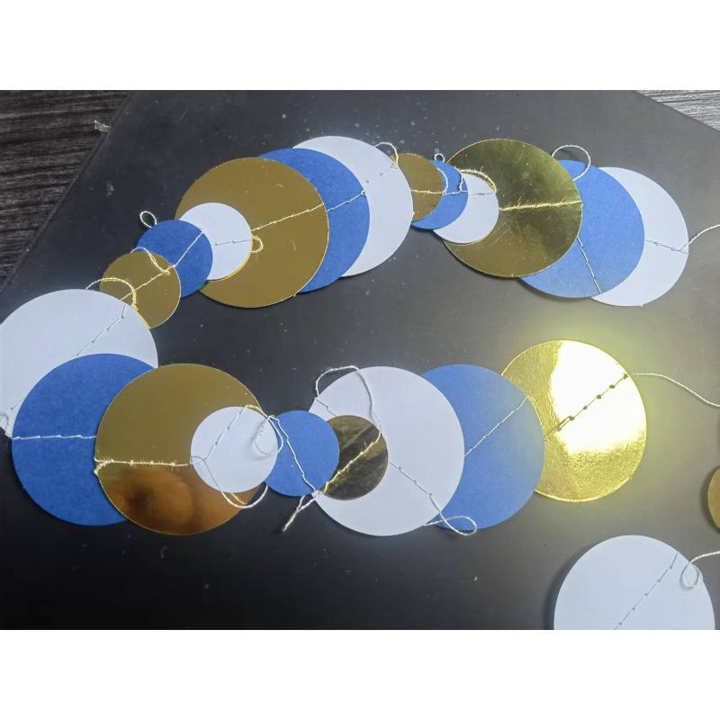 New Paper Circle Garland Banner Round Dots Colorful Colorful Dot Garland Hanging Party Garland Wedding Decorations