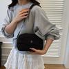 Solid Color Casual Going Out Men and Women Lightweight Storage Wide Shoulder Strap Versatile Simple Shoulder Messenger Bag Portable Tote Cloth Bag