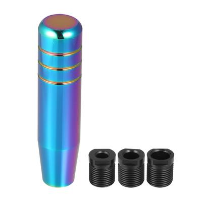 ACROPIX Universal Car Gear Shift Knob with W/ 3 Screw Adapter 130mm Lever Cover Head Aluminum Alloy Multicolor