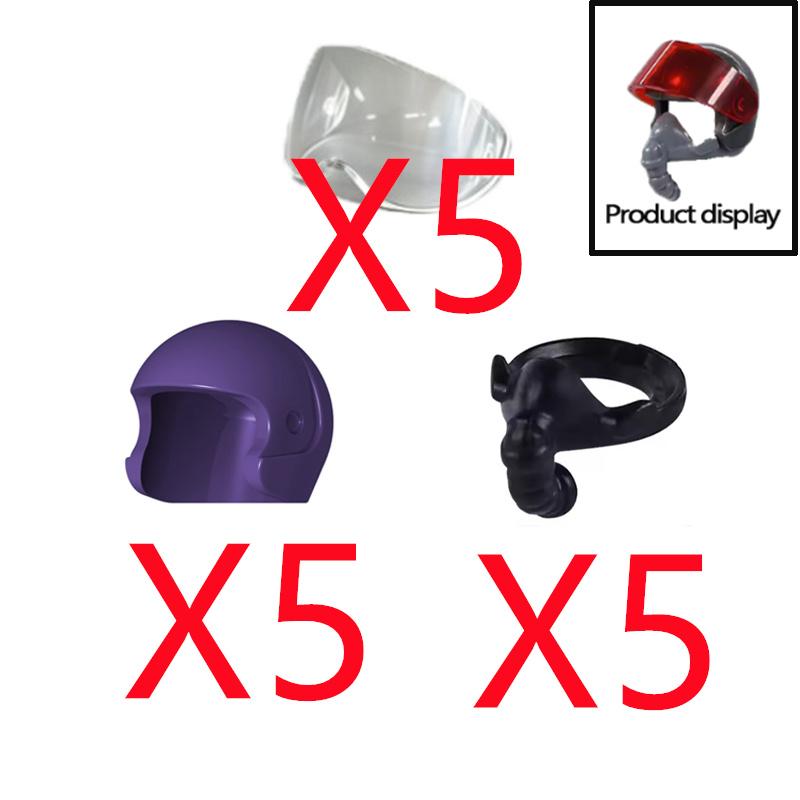 MOC Building Blocks Character Accessories Explosion-Proof Helmets Hats Gas Mask Knife Stands Mechanical Dog Drones DIY Toy Gift
