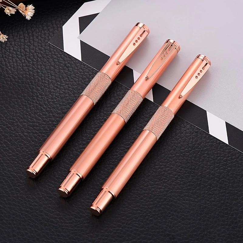 Stylo signature en métal de luxe de haute qualité, stylo à bille pour l'écriture professionnelle (encre noire)