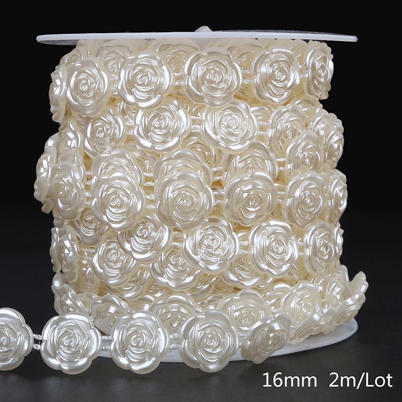 Abs Round Pearl Beads Rope Diy Craft Supplies Jewelry Decoration Wedding Dress