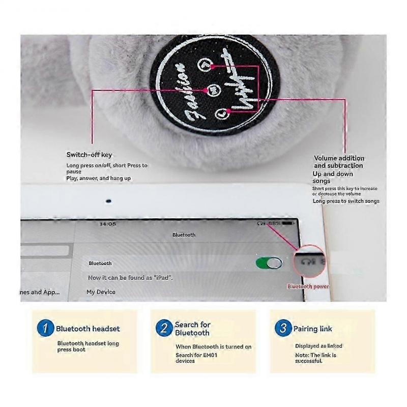 Winter Ear Warm Headphone Wireless Bluetooth 5.0 Earmuffs Headphone Earmuffs with Extra Soft