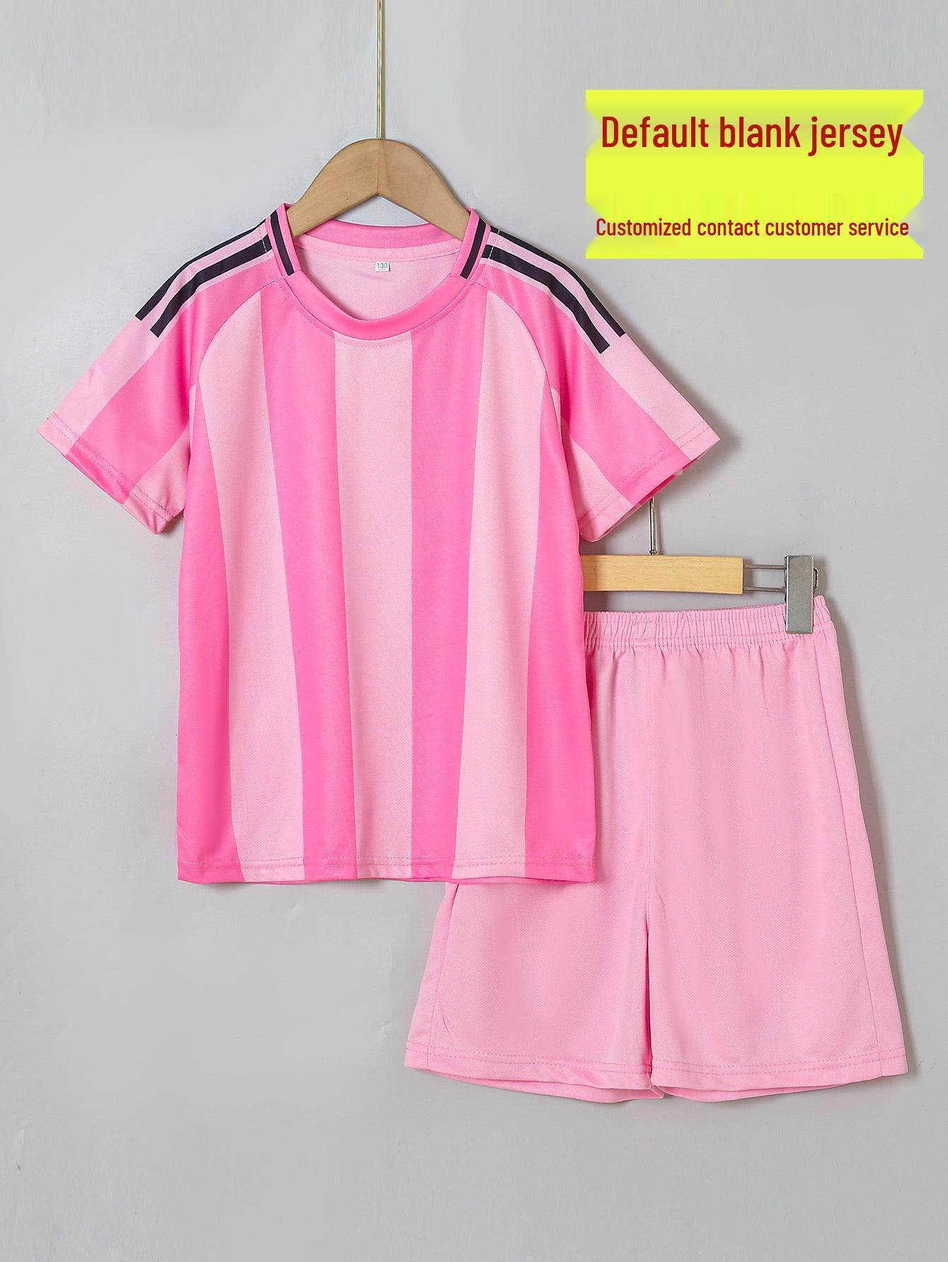 

Мальчиковый Нет. Футбольная форма в полоску из 10 ячеек - Летний комплект из двух частей с коротким рукавом и шортами 150