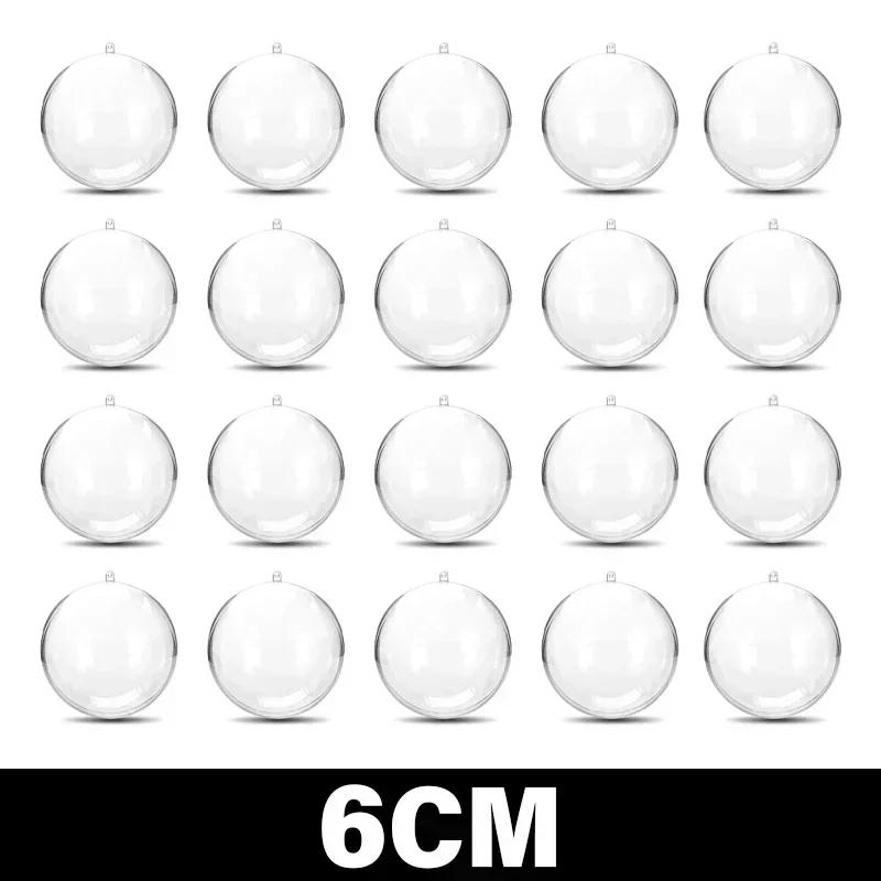 Christmas Transparent Balls Hanging Pendants For Xmas Tree Plastic Hollow Ball Ornaments Wedding Party Home Decoration Supplies