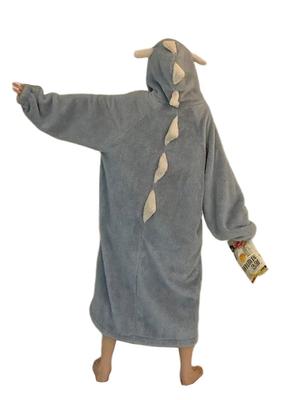 Winter Dinosaur Romper Cold Weather Fluffy [Newsight] Pajamas, Overalls, Kigurumi, Loungewear, Protection, (Blue)