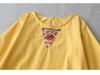 Summer Beachwear: Heavy Embroidered Cotton-Linen Skirt for Travel Photos
