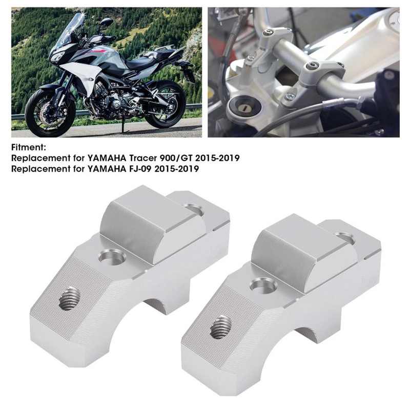 2pcs HandleBar Riser Mount Clamp CNC Aluminum Alloy Replacement for YAMAHA Tracer 900/GT 2015 2016 2017 2018 2019