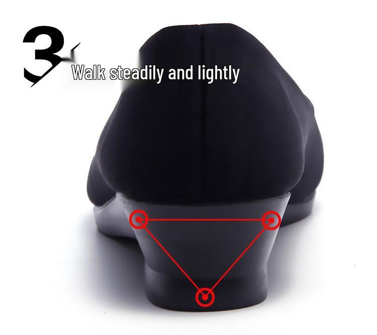 Stylish and Comfortable Women's Low-Heel Breathable Work Shoes with Soft Sole