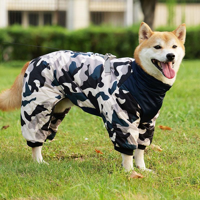

Зимняя супер теплая куртка, утолщенная хлопковая куртка, водонепроницаемая одежда для собак породы акита, одежда для французских бульдогов маленьких и средних собак XXXL