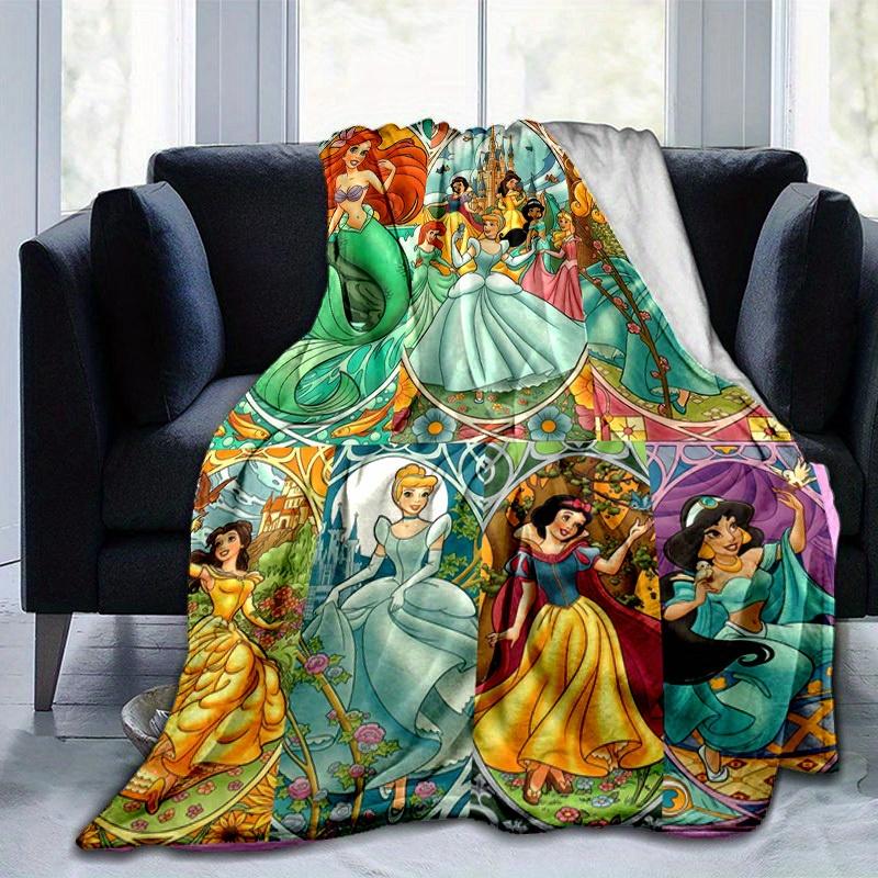 1pc Disney Princesses Throw Blanket Home Decor, Couch Cover, Outdoor, Gift, Flannel Blanket, Bedroom, Living Room, Travel