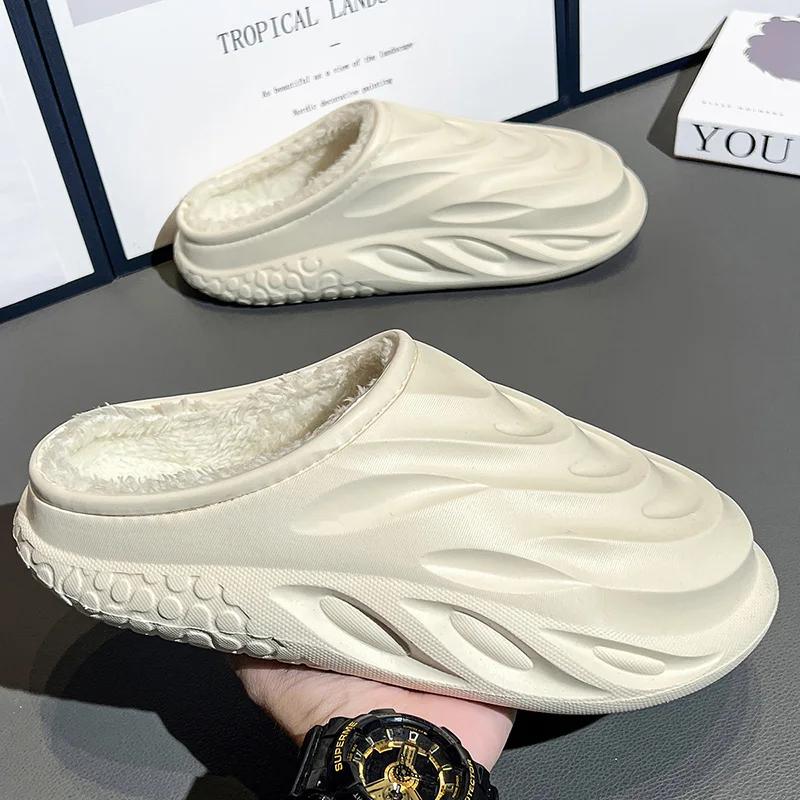 Slippers for Men Unisex Shoes for Men Indoor Slippers Household Cotton Slippers Cotton Soft and Comfortable Non-slip Waterproof