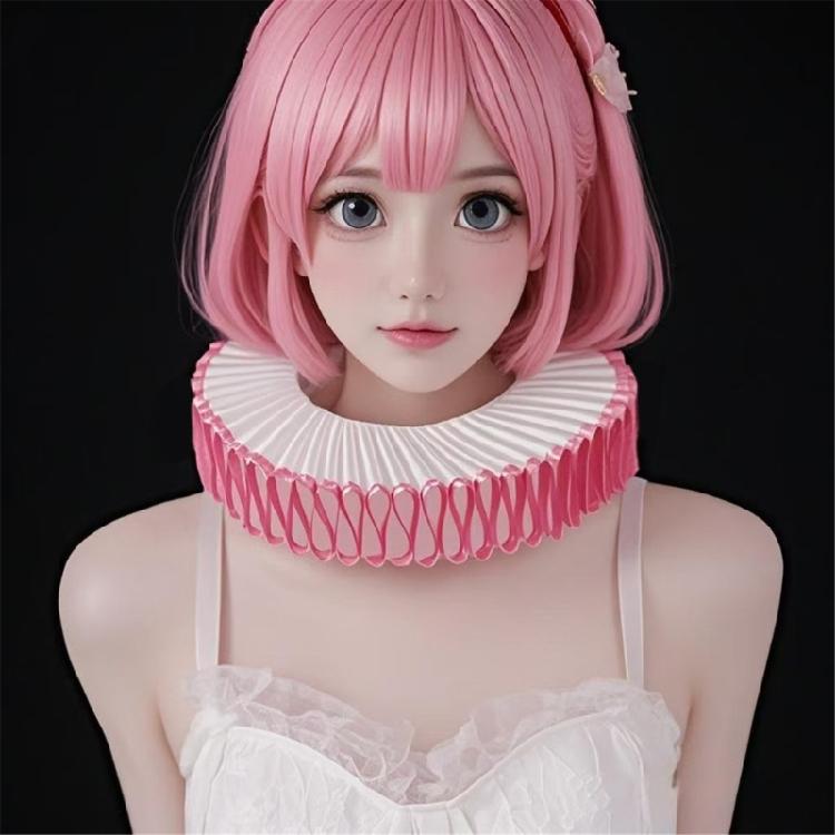 Renaissances Elizabethan Ruff Collar Neck Ruffle Victorian Colonial Dickens Neck Collar Halloween Costume Cosplay Props