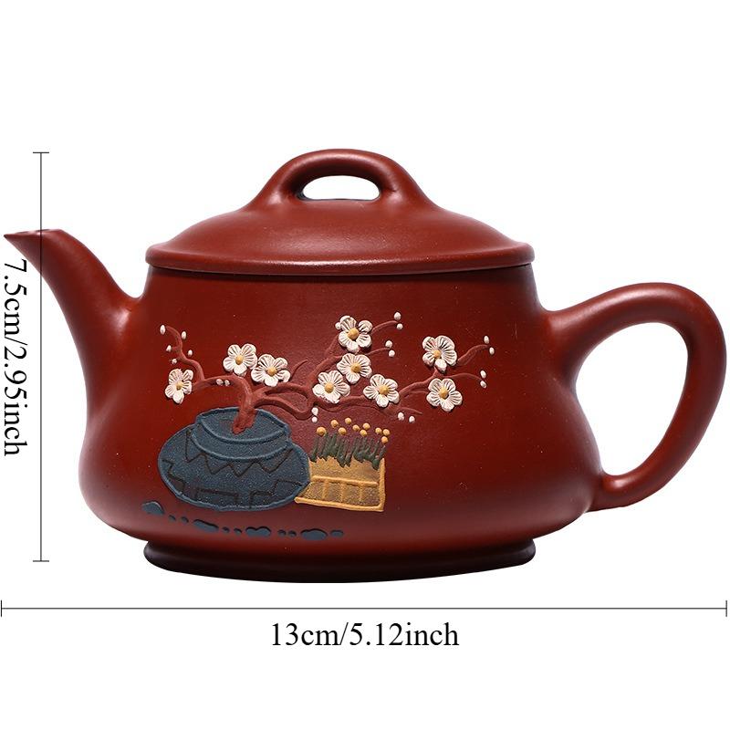 

Yixing Teapot Purple Clay Plum Blossom Small Capacity Teapot Chinese Style 9-hole Filter Teapot Household Hospitality Tea Pot