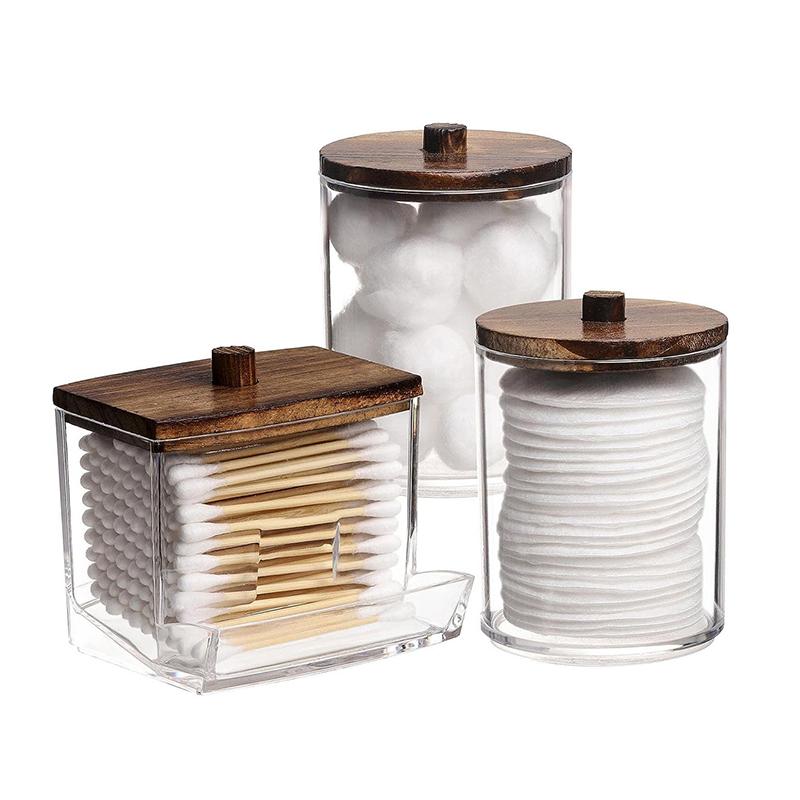 Multi-Purpose Transparent Cosmetic Cotton Cotton Buds Storage Boxes Toothpicks Dustproof Storage Box Portable Visible Dispenser