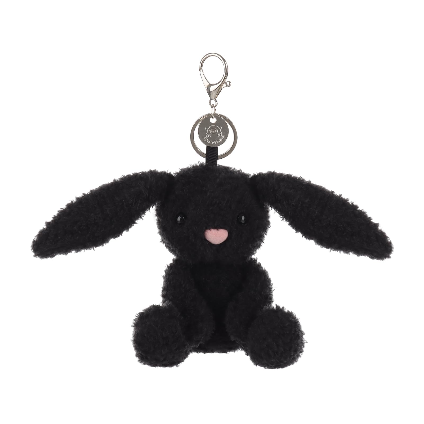 

Apricot Lamb Black Velvet Bunny Cute Soft Keychain Plush Toy, Perfect for Boys and Girls, Fits Kids Backpacks and Purses, 12cm