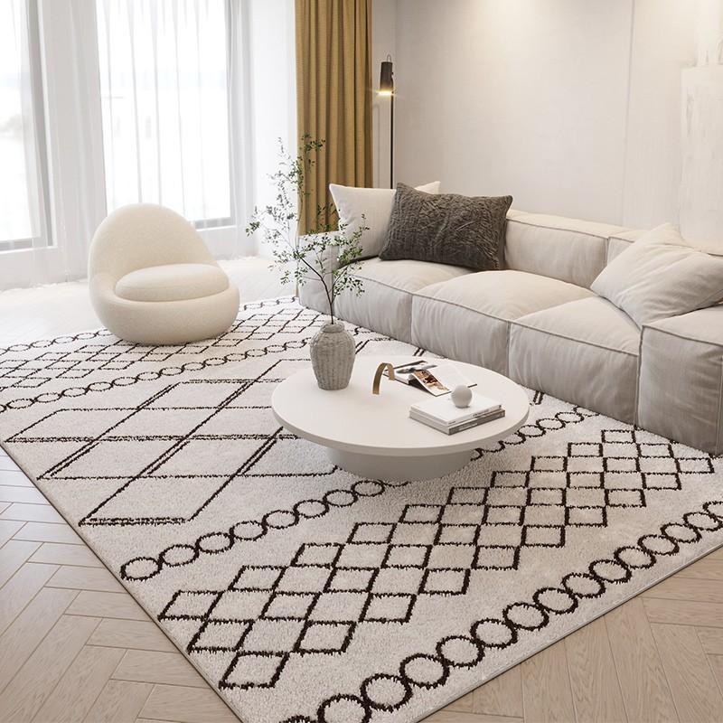 Creative Line Design of Wear-resistant and Anti-slip Carpet for Soft Plush Living Room and Bedroom Home Decoration